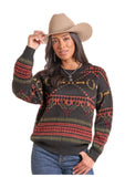 Panhandle Slim Western Print Sweater