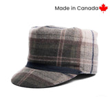 Crown Cap Woodland Plaid Stockman with Quilted Lining