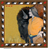Fringe Scarves Girl & Bison