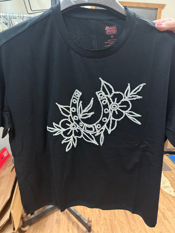 Howdy Hanny Floral Horseshoe Crop