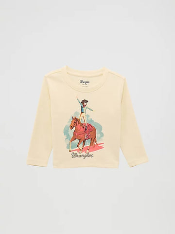 LITTLE GIRL'S WESTERN GRAPHIC LONG SLEEVE TEE