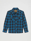 BOY'S WRANGLER RETRO® WESTERN SNAP PLAID SHIRT WITH FRONT SAWTOOTH POCKETS
