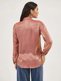 WOMEN'S SHIMMER TIE NECK BLOUSE