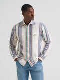 MEN'S WRANGLER RETRO® PREMIUM STRIPE WESTERN SNAP SHIRT