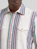 MEN'S WRANGLER RETRO® PREMIUM STRIPE WESTERN SNAP SHIRT
