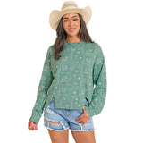 Rock and Roll Womens Print Pullover