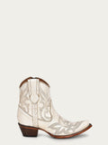Circle G Women's Embroidery and Zipper Pearl Ankle Snip Toe Cowboy Boots
