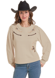Panhandle Women's Puff Sleeve Crewneck Sweatshirt