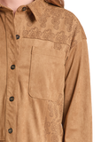 Panhandle Slim Printed Microsuede Button-Up Shirt