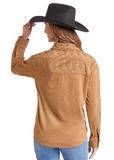 Panhandle Slim Printed Microsuede Button-Up Shirt
