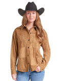 Panhandle Slim Printed Microsuede Button-Up Shirt