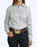 Cinch Women's Long Sleeve Tencel Stripe Button-up