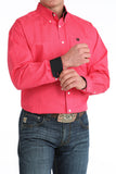 Cinch Men’s Long Sleeve Pink Print Shirt