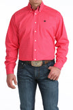 Cinch Men’s Long Sleeve Pink Print Shirt
