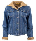 STS Ranchwear Women's Teddy Denim Jacket with Sherpa