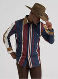Wrangler Men's Vintage-Inspired Brushpopper Western Snap Workshirt