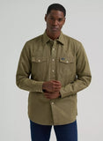 Wrangler Men's Flannel Lined Workshirt - Classic Fit - Green