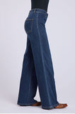 Stetson Apparel Women's Mid Rise Wide Leg Jeans
