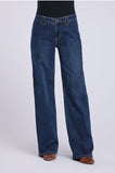 Stetson Apparel Women's Mid Rise Wide Leg Jeans