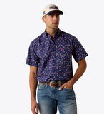 Ariat Men's Bernie Fitted Patriot Blue Americana Shirt