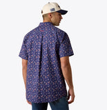 Ariat Men's Bernie Fitted Patriot Blue Americana Shirt