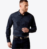 Ariat Men's Everything Classic Fit Snap Shirt in Night Sky Geo Print
