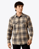 Ariat Men's Retro Waffle Button Down Plaid Fitted Shirt