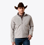 Ariat Men's Vernon Soft Shell Jacket in Wet Weather Embossed Southwest