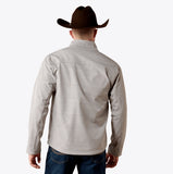Ariat Men's Vernon Soft Shell Jacket in Wet Weather Embossed Southwest