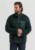 Wrangler Men's Hay Away Sherpa Quarter Snap Pullover