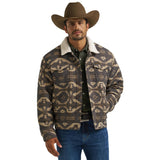 Wrangler Men's Sherpa Lined Jacquard Print Jacket