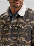 Wrangler Men's Sherpa Lined Jacquard Print Jacket