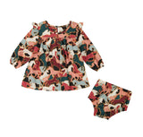 Wrangler Girls and Baby Girls Western Snap Horse Print Dress