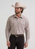 Wrangler Men's Wrinkle Resist Long Sleeve Western Snap Stripe Shirt