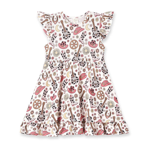 Cowgirl Cutie Bamboo Twirl Dress: 4T