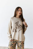 Turquoise Haven Beige Cowboy Sweater