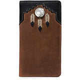 Brighton Men's Chieftain Feather Checkbook Wallet