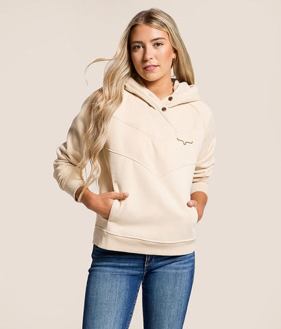 Kimes Ella Hooded Henley Sweatshirt