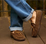 Minnetonka Men's Hardsole Pile Lined Shoes