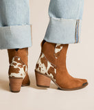 Dingo Texas Charm Cow Leather Western Ankle Boot