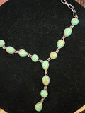 Paperclip Necklace with Turquoise