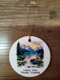 Mountain and Lake Christmas Ornament - Cowboy Shop