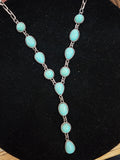 Paperclip Necklace with Turquoise