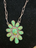 Paperclip Necklace with Turquoise