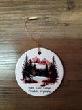 Winter River and Forest Christmas Ornament - Wind River Range