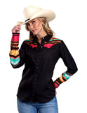 Stetson Women's Long Sleeve Snap Shirt with Serape Stripes