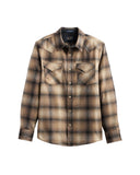 Pendleton Men's Plaid Snap-Front Western Canyon Shirt - Tan/Taupe