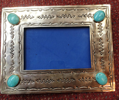 Turquoise and Silver Frame