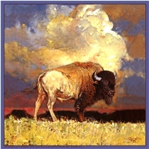 "Nothing But Buffalo & Sky" Silk Scarf