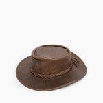 Minnetonka "Fold Up" Leather Hat